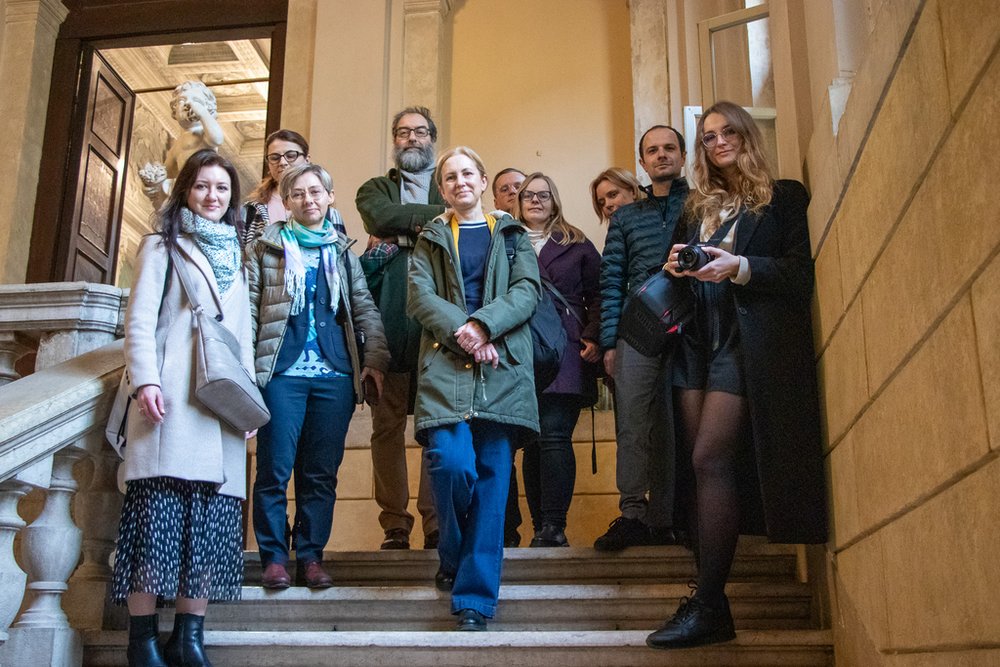The project team together with representatives of the Promotion and Communication Office of the Faculty of Philology, University of Lodz