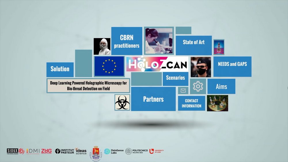 A board with the name of the project