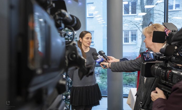 Małgorzata Gramala podczas wypowiedzi medialnej