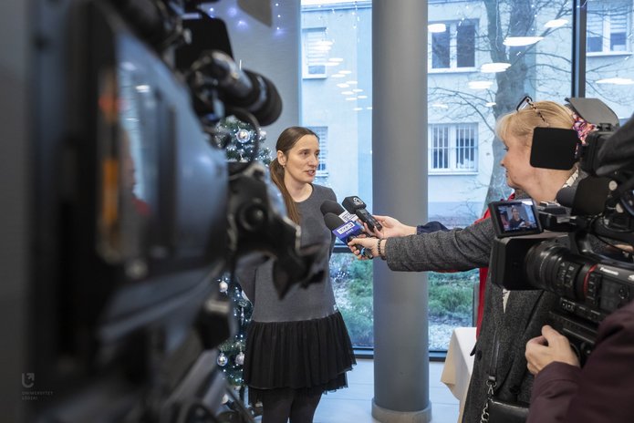 Małgorzata Gramala podczas wypowiedzi medialnej