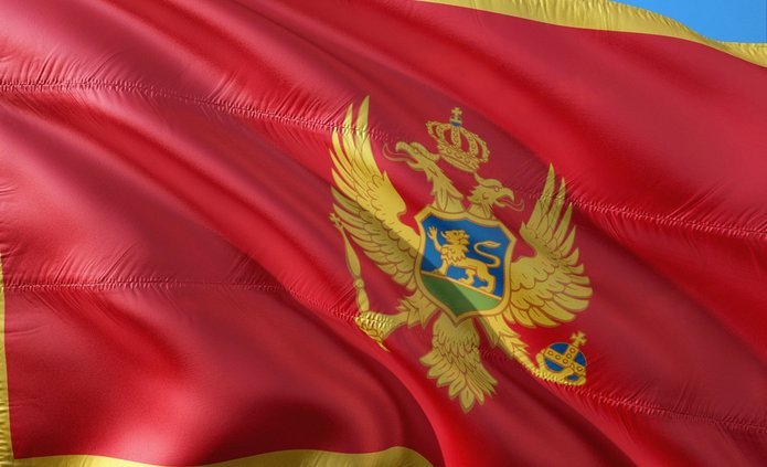 a decorative element: a flag of Montenegro