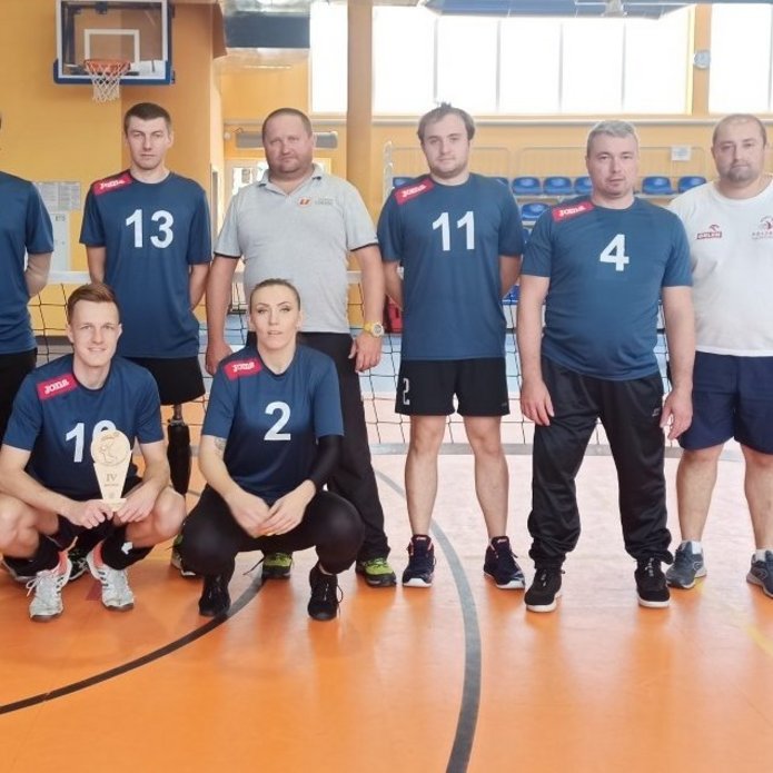 Volleyball team at the gym