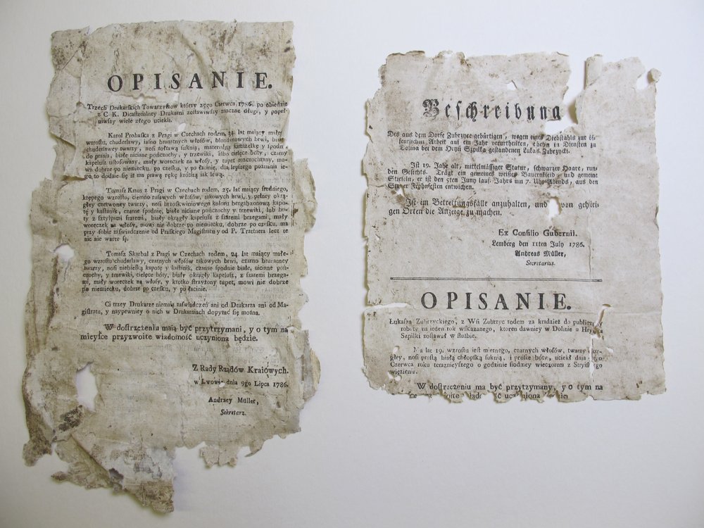 odkryte listy gończe