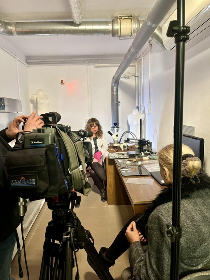 dr Magdalena Majorek-Lipowicz podczas nagrania do programu