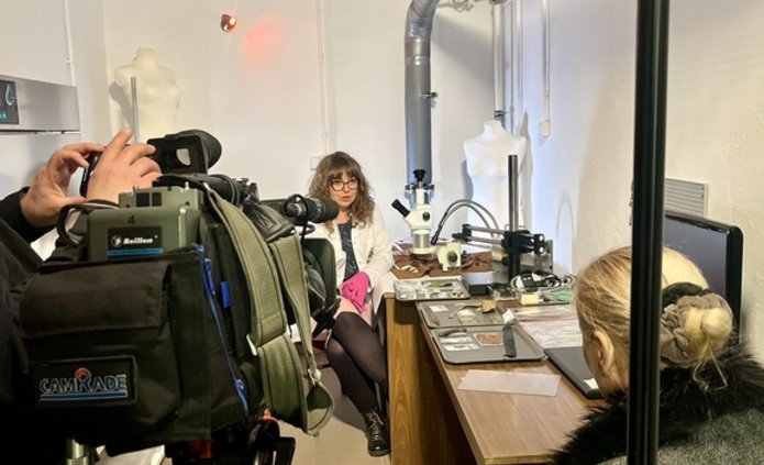 Dr Magdalena Majorek-Lipowicz during recording of the TV show