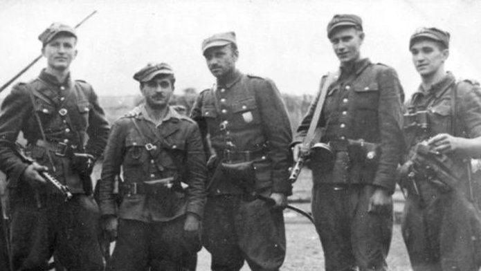 Soldiers of the second underground movement – an archive photo