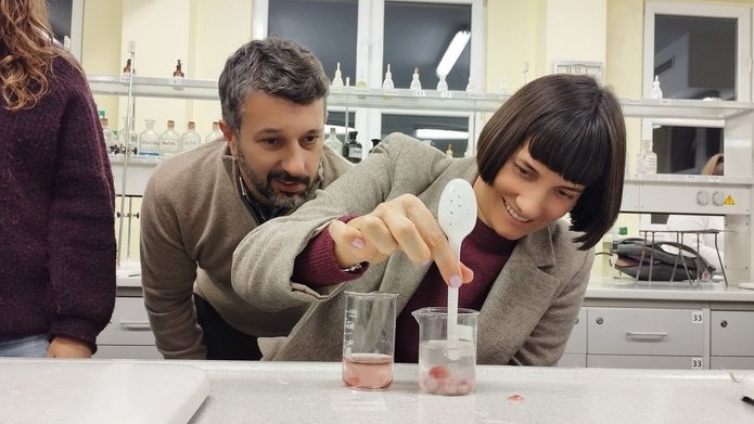 researchers working in a laboratory