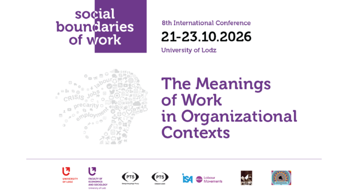 baner z napisem the meaning of work in organizational contexts