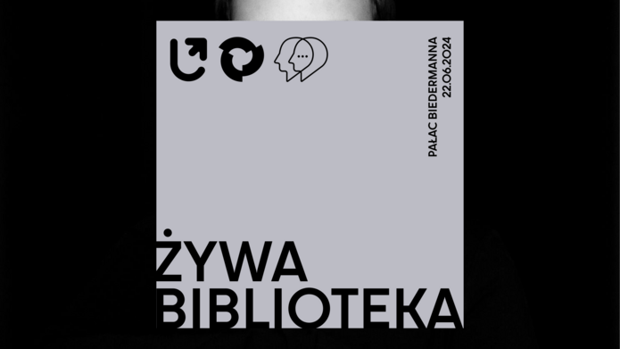 a photo with an inscription "Living Library"
