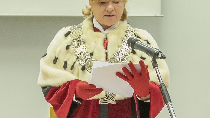 Formal sitting of the Senate of the University of Lodz, Rector of the University of Lodz - Prof. Elżbieta Żądzińska