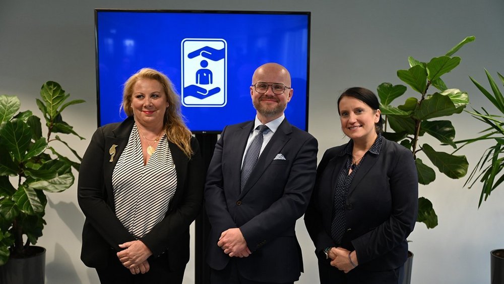 Prof. dr hab. Monika Namysłowska and Prof. dr hab. Małgorzata Serwach with Dr Michał Ziemiak 