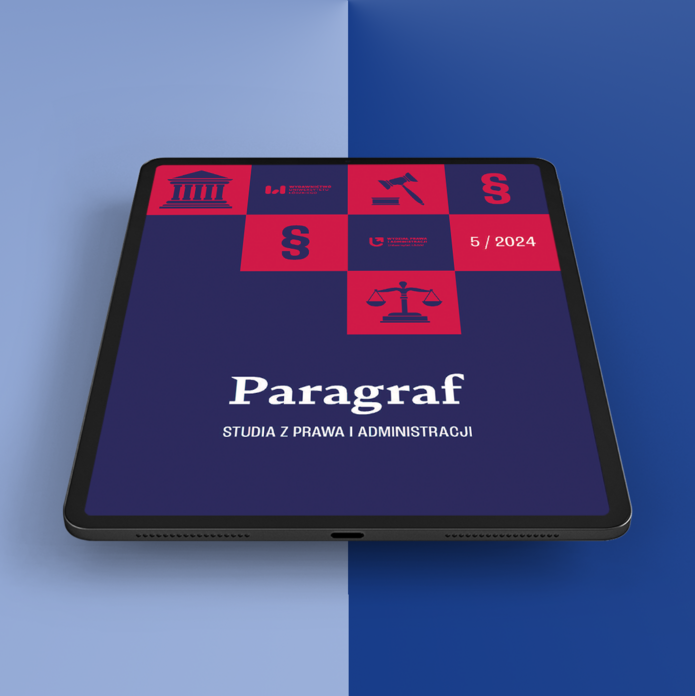 iPad z okładką czasopisma na granatowo-niebieskim tle.