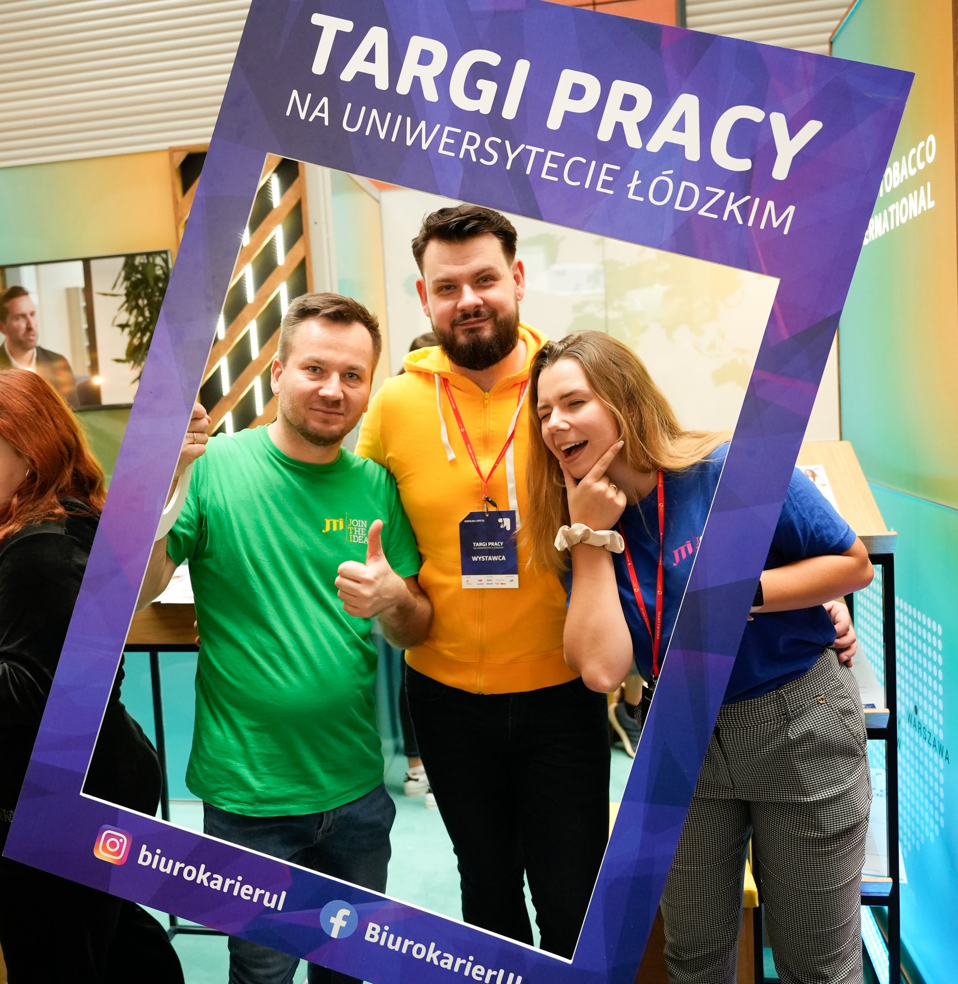 uczestnicy z ramką Targi Pracy UŁ