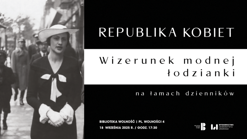 czarno-białe zdjęcie kobiety w kapeluszu, grafika zapowiadająca wydarzenie