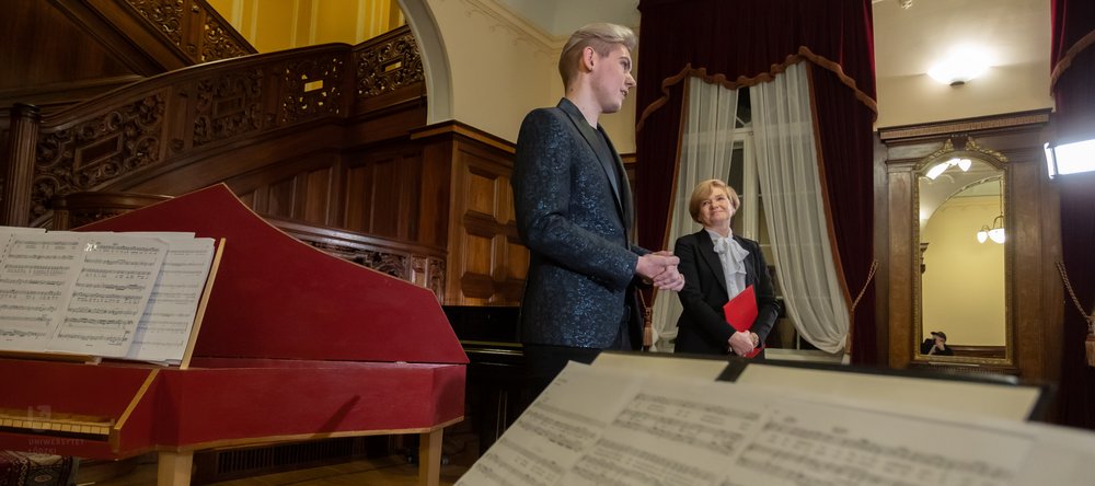 koncert w Pałacu Biedermanna, Rektor UŁ