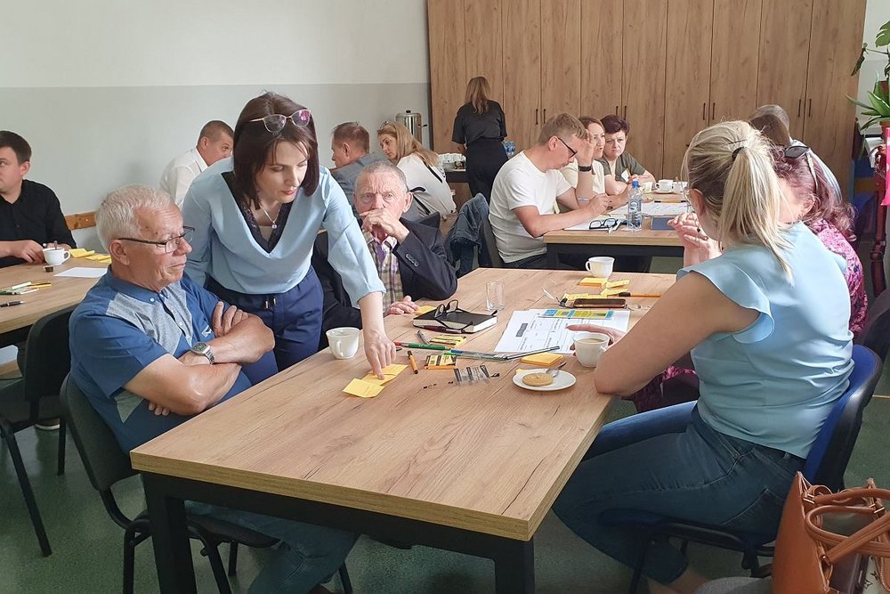 [Translate to English:] Katarzyna Zajda prowadzi warsztaty