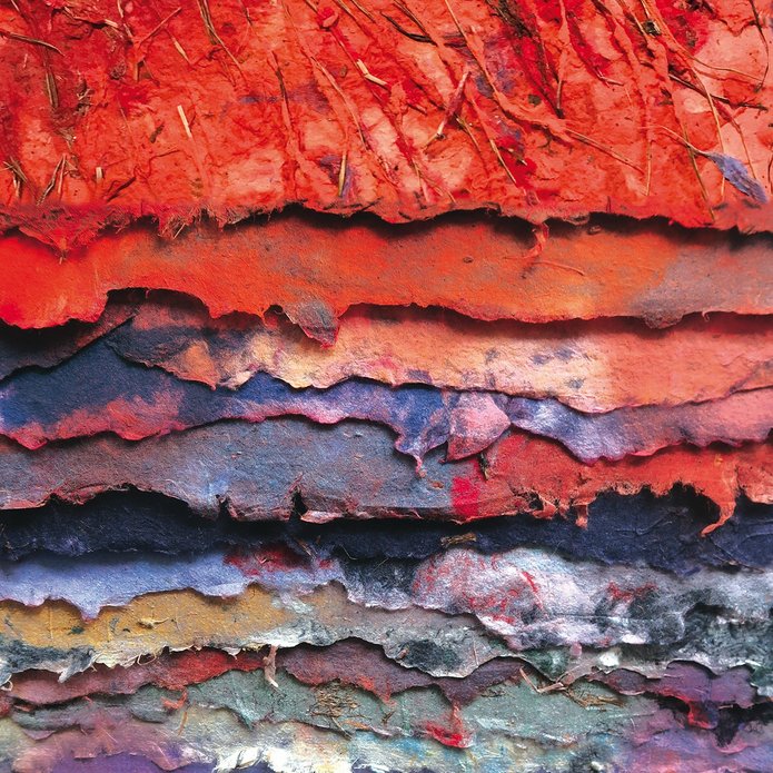 praca Ewy Latkowskiej-Żychskiej - kolorowa, abstrakcyjna struktura