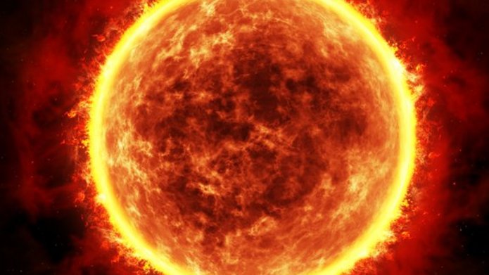 a graphic of burning planet