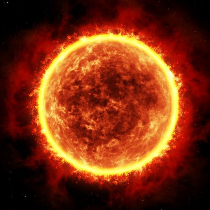 a graphic of burning planet