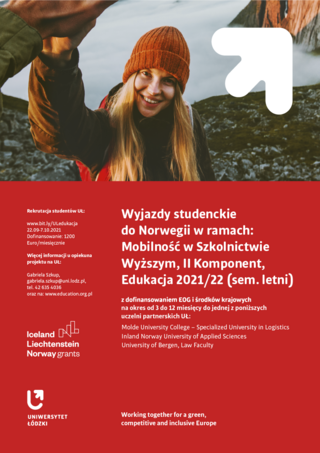 Plakat programu Edukacja semestr letni 2021-2022