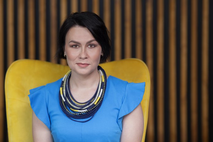 a photo of the researcher implementing the project