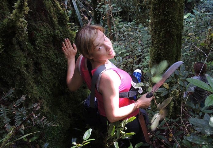 Prof. Marta Kolanowska in the jungle
