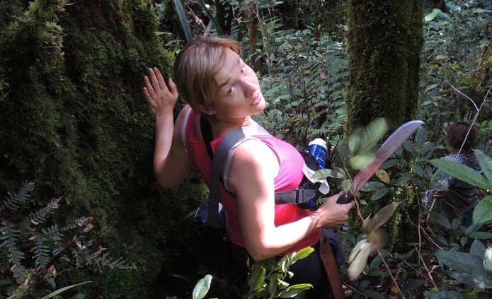 Prof. Marta Kolanowska in the jungle