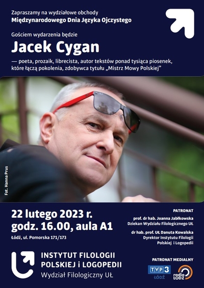 plakat z wizerunkiem mężczyzny zapowiadający wydarzenie