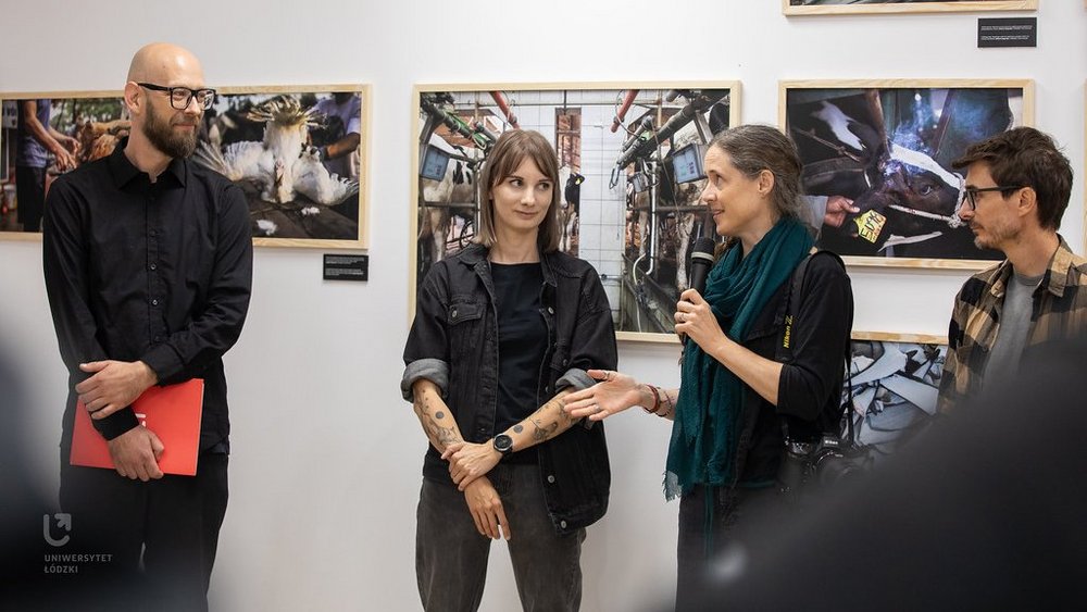 Creators of the "Hidden" exhibition are welcoming guests of the exhibition opening