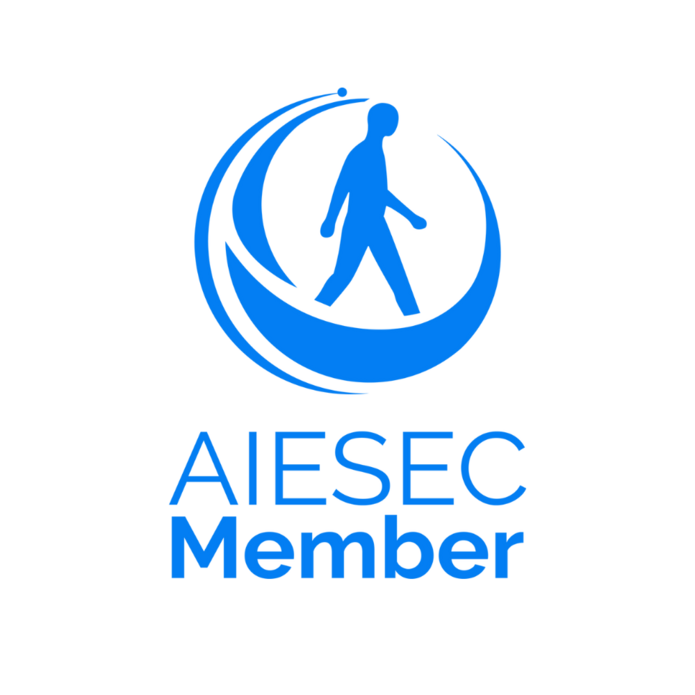 Blue and white AIESEC logo
