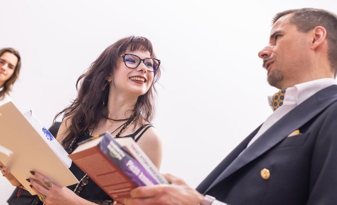 Vice-Rector Prof. Krzysztof Pabis with a programme participant
