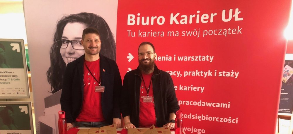 Stoisko Biura Karier UŁ na targach pracy