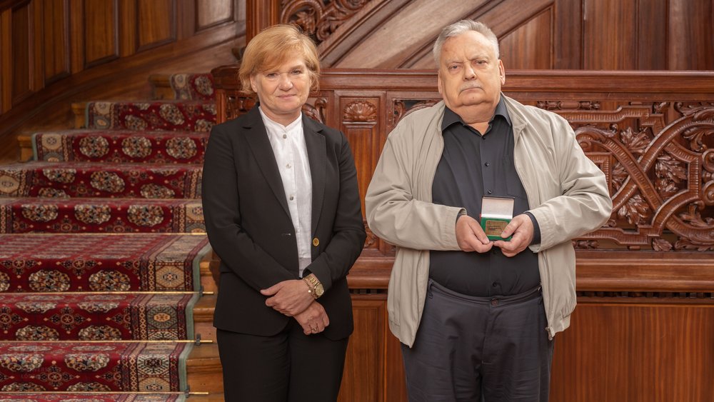 Andrzej Sapkowski i Rektor UŁ