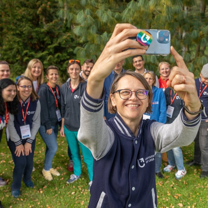 international students with Liliana Lato, Head of the International Relations Office