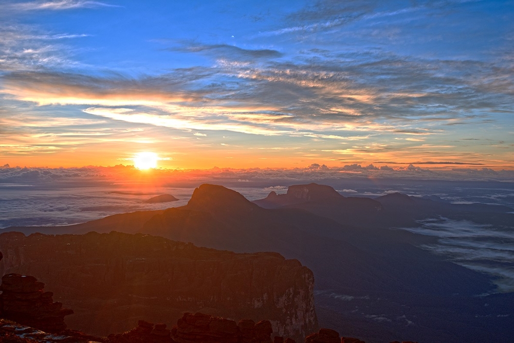 Sunrise over the Pakaraima Mountains