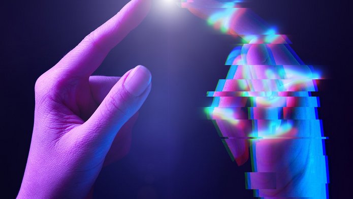 a decorative element: digitally generated hands