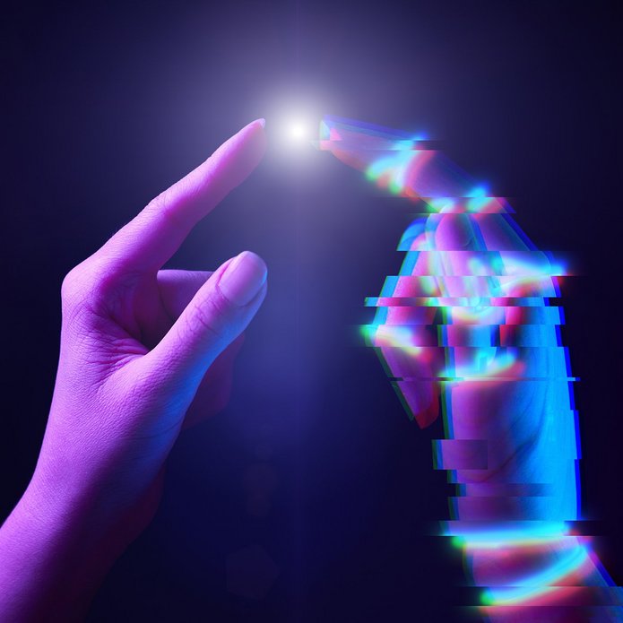 a decorative element: digitally generated hands