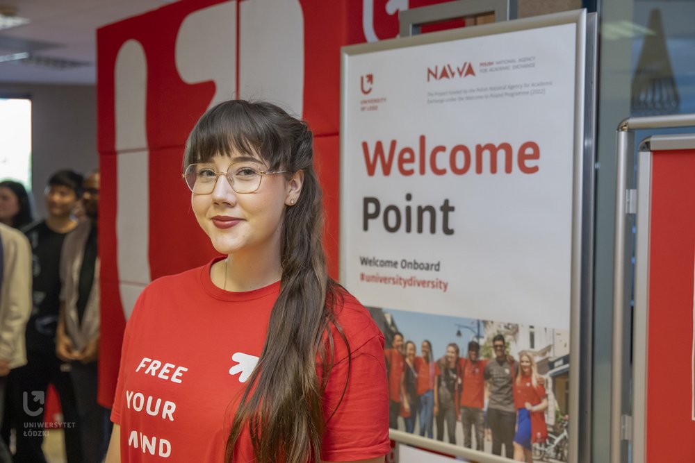 studentka przy Welcome Point