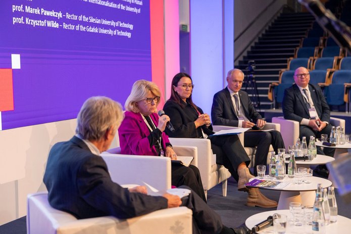 Participants of one of the IDUB conference panels