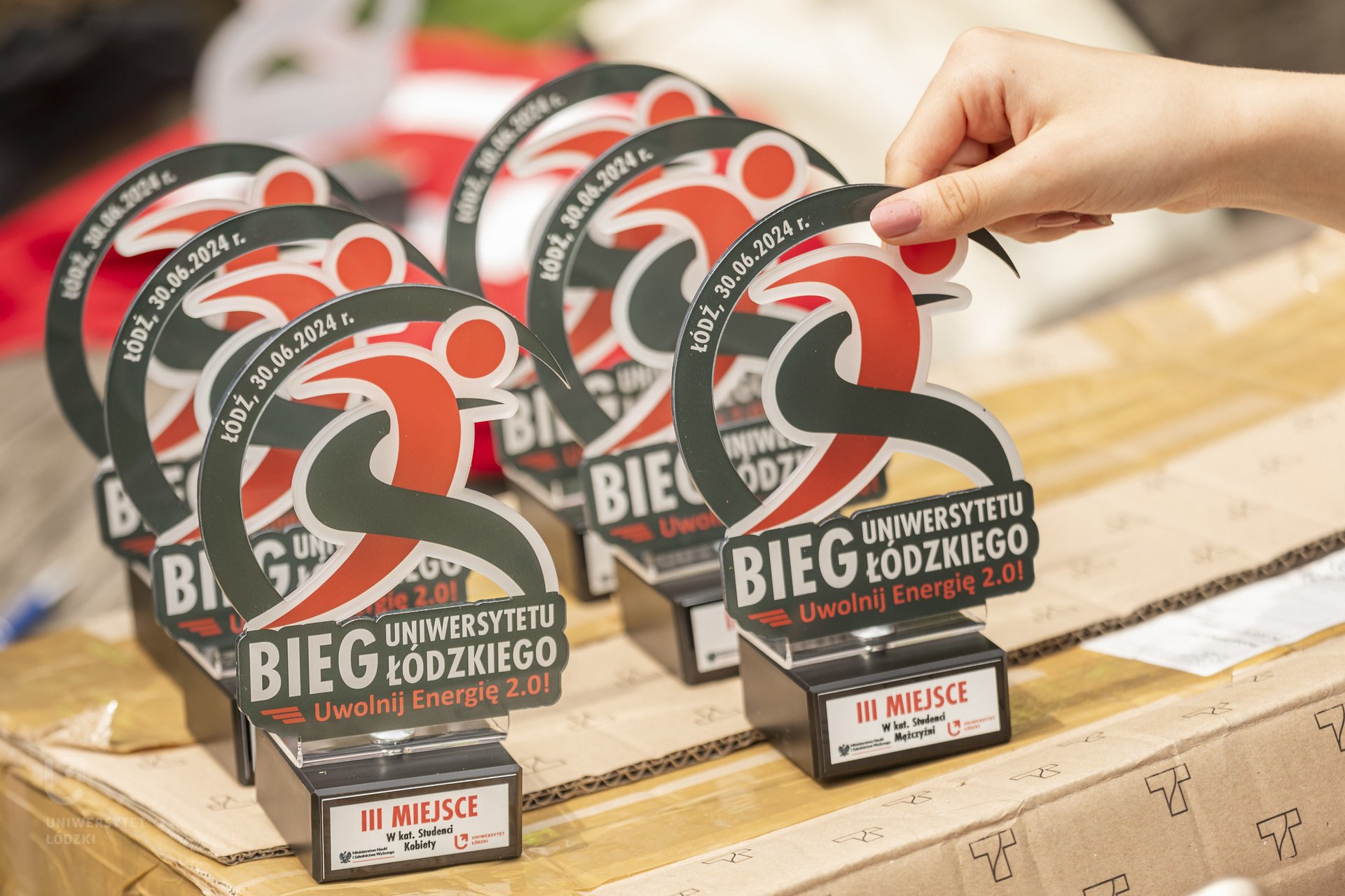 Statuettes of the University of Lodz Run