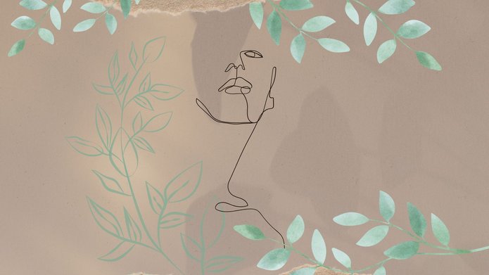 grafika liniowa twarzy osoby 