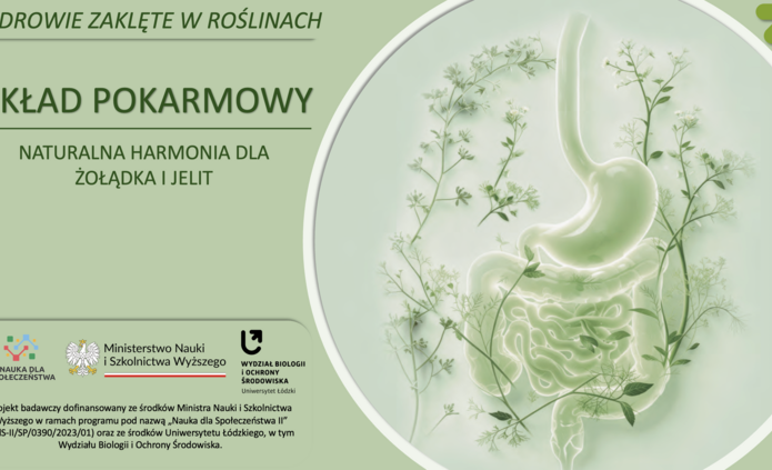 zioła, plansza dotycząca układu pokarmowego
