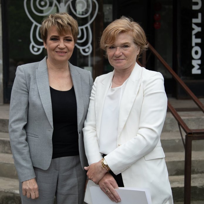 podczas konferencji prasowej Rektor UŁ prof. Elżbieta Żądzińska i Prezydent Łodzi Hanna Zdanowska