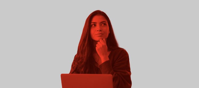 A girl working with a laptop