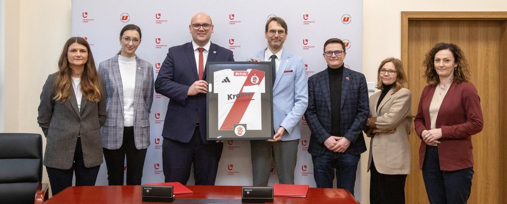 Podpisanie umowy ŁKS x UniLodz