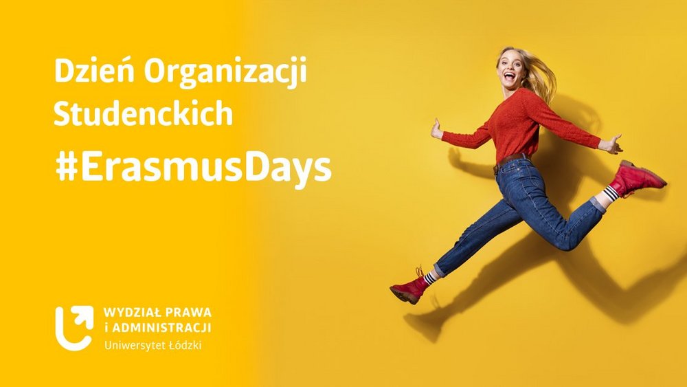 Smiling student running.