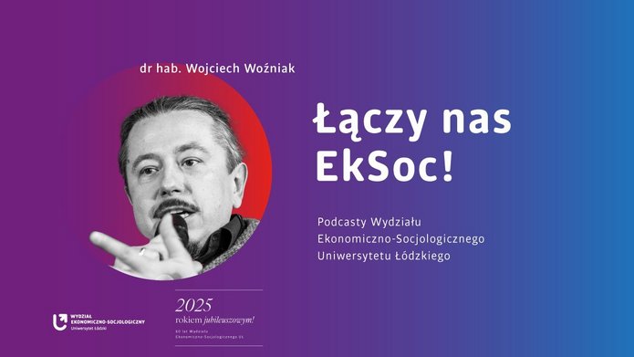 zdjęcie dr hab. Woźniaka i tytuł podcastu