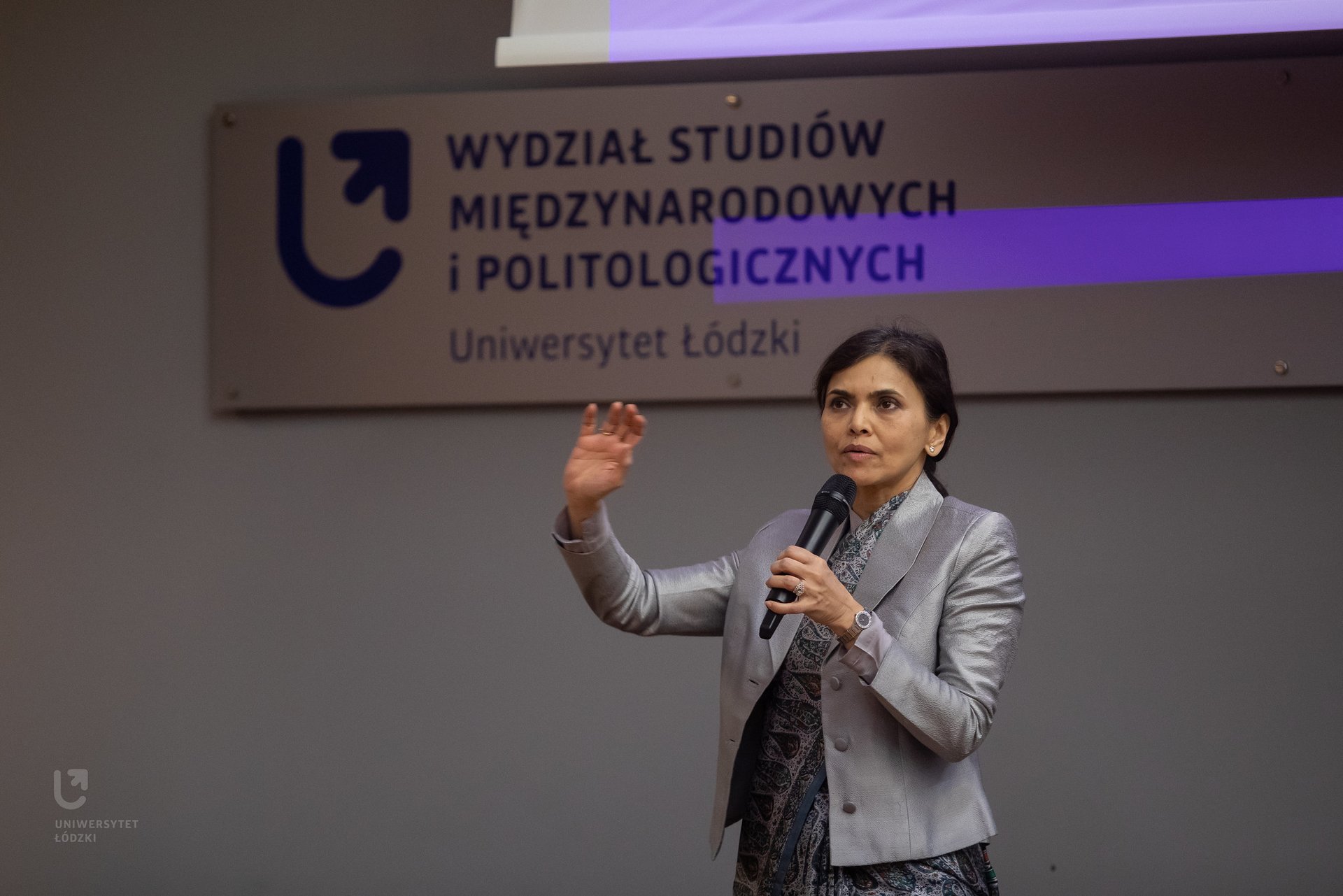 Indian Ambassador delivering a lecture
