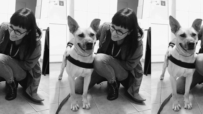 Dyrektor Schroniska dla Zwierząt w Łodzi wraz z psem