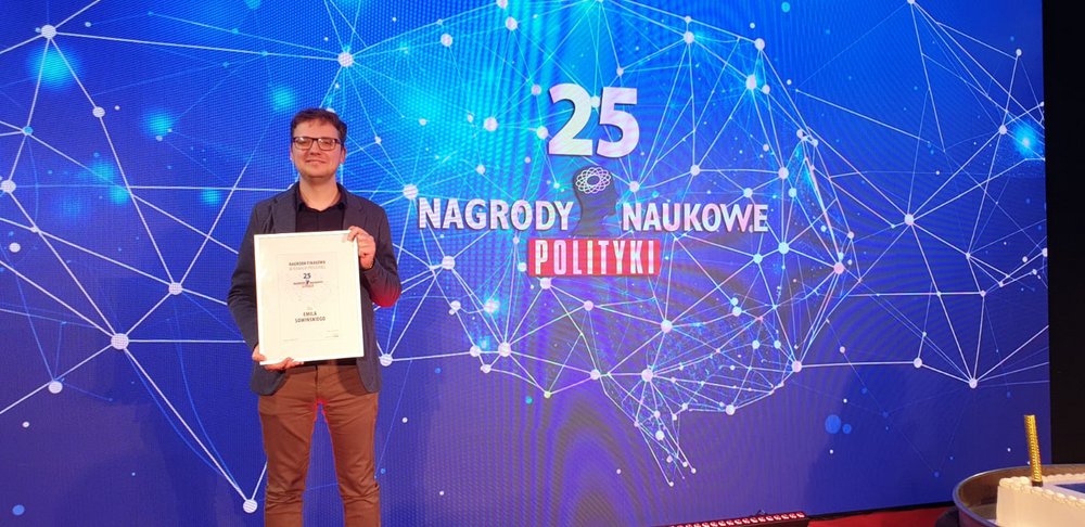 Dr Kamil Sowiński during the Polityka Science Awards Gala